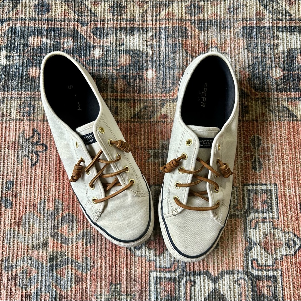 Sperry Ivory Women’s Canvas Sneakers